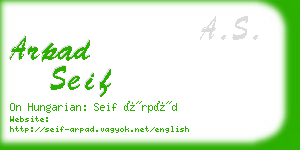 arpad seif business card